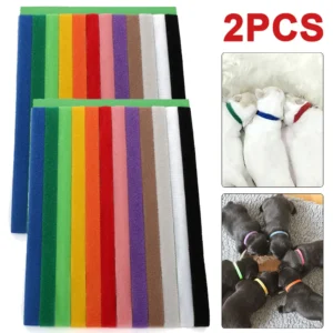 12Pcs Puppy Collars Nylon Puppy Whelping Collars
