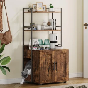 2-in-1 Hidden Cat Litter Box Enclosure