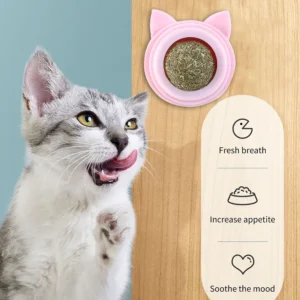 Rotatable Self-Adhesive Catnip Balls Toy
